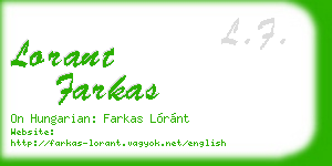 lorant farkas business card