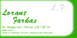 lorant farkas business card